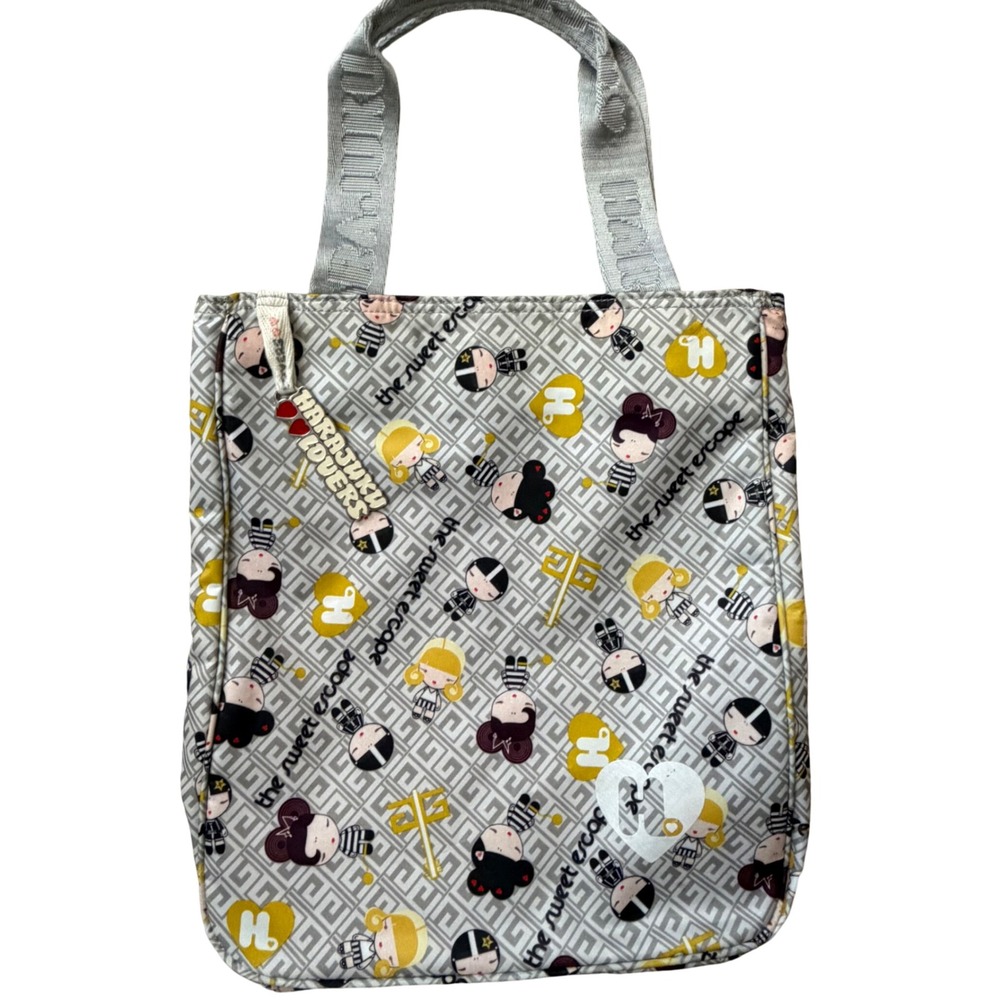 Harajuku Lovers The Sweet Escape Gwen Stefani Tote Bag Grey Pink Harajuku Girls